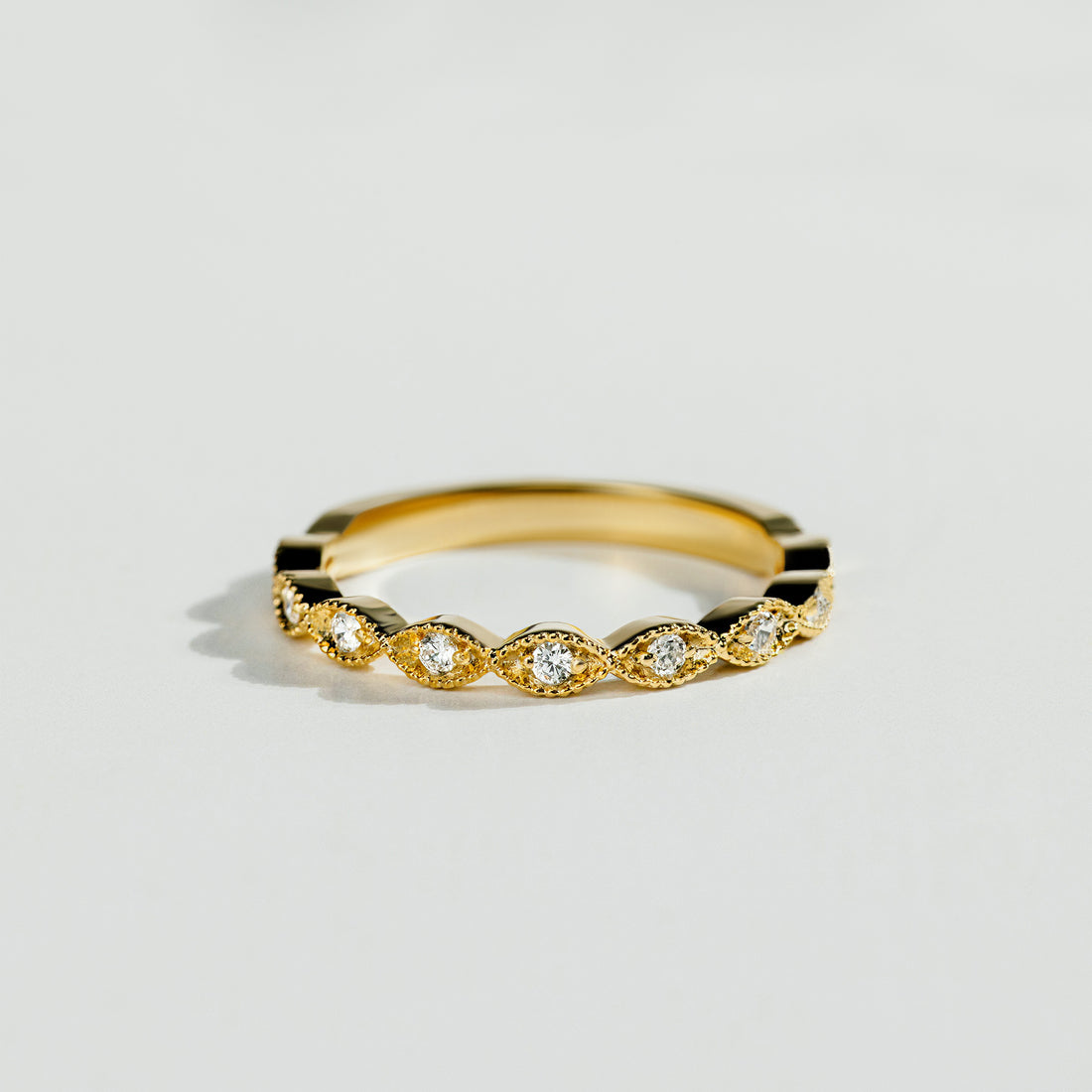 The Half Eternity Diamond Ring by Bijouterie Brigitte Grande-Rivière